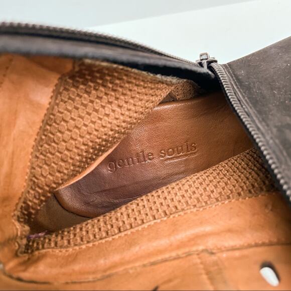 Gentle Souls by Kenneth Cole Black Laser Cut Boots - Picture 8 of 11